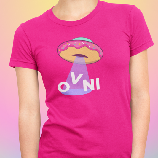 Camiseta Ovni - baby look