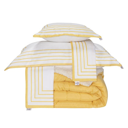 Kit Coberdrom Soft 05 Peças King cor:Amarelo
